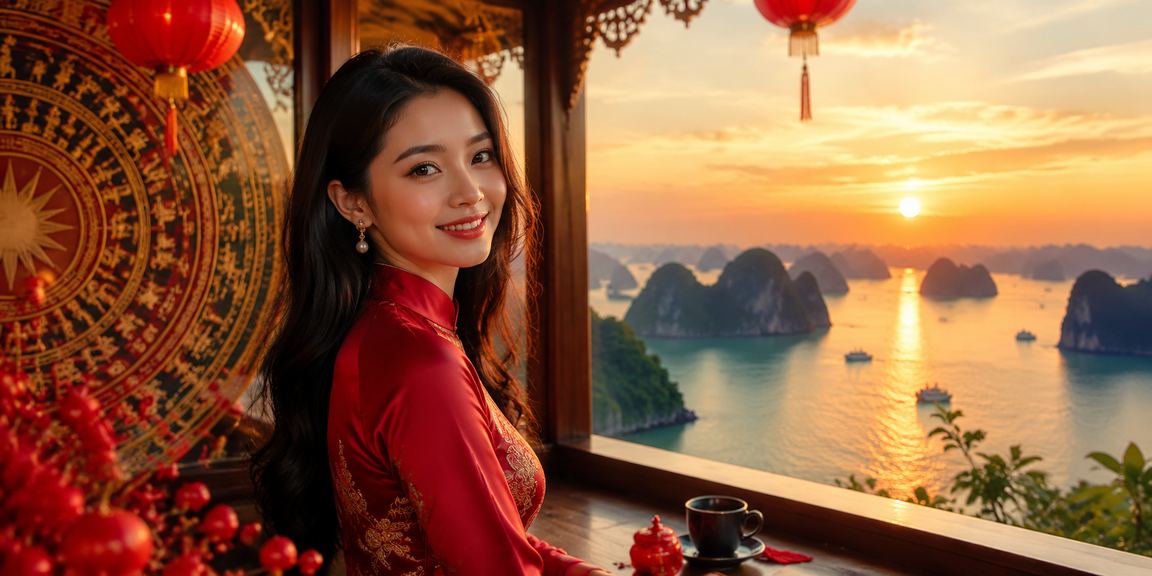 Người dùng tại Vịnh Hạ Long uống cà phê và theo dõi kèo thể thao trực tuyến buổi sáng
