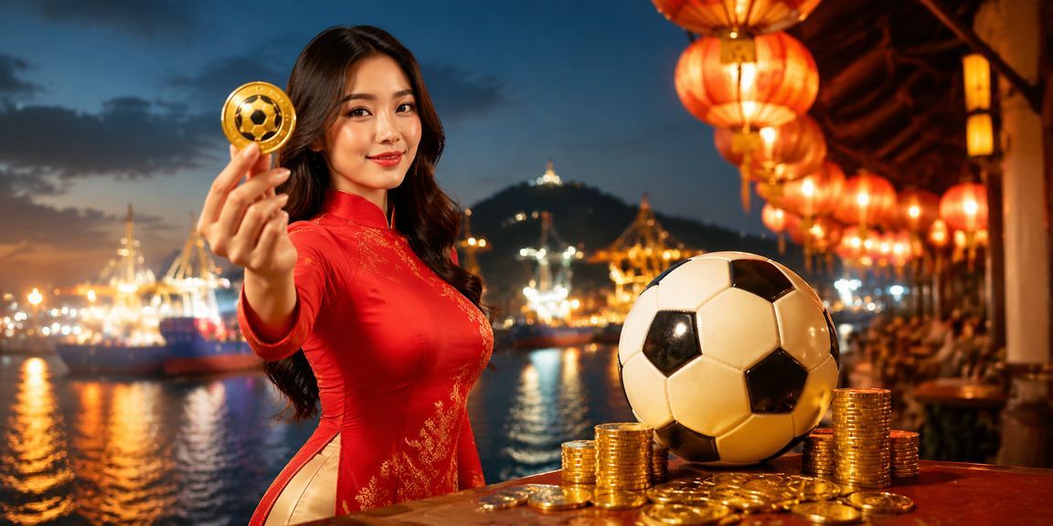 Cổ động viên bóng đá tại Hội An xem trận Champions League và đặt kèo High Roller trên điện thoại